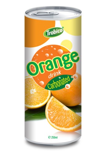 Carbonated orange drink alu can 250ml